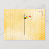 Zonnebloemen voor bijen baby shower per post briefkaart (Achterkant)