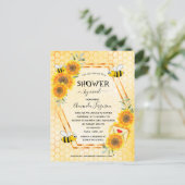 Zonnebloemen voor bijen baby shower per post briefkaart (Staand voorkant)