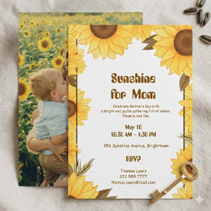 Zonnebloemen voor mama Moederdag brunch foto  Kaart