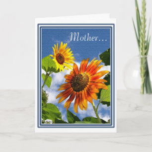 Zonnebloemen voor moeder kaart