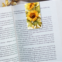Zonnebloemen Vouwen Bladwijzer Bookmarkers Visitekaartjes