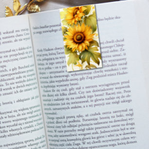 Zonnebloemen Vouwen Bladwijzer Bookmarkers Visitekaartjes