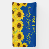 Zonnebloemen Vrijgezellenfeest Achtergrond Blauwe  Spandoek (Verticaal)