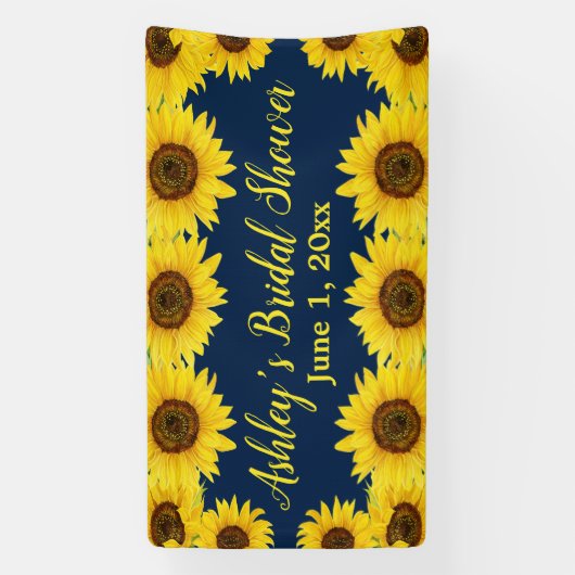 Zonnebloemen Vrijgezellenfeest Achtergrondzeemacht Spandoek (Verticaal)