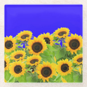 Zonnebloemen - Vrijheid Oekraïne Vrede Oekraïens Glazen Onderzetter