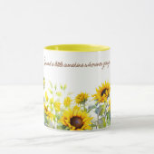 Zonnebloemen Waterverf Afdrukreiskoffieg Mok (Midden)