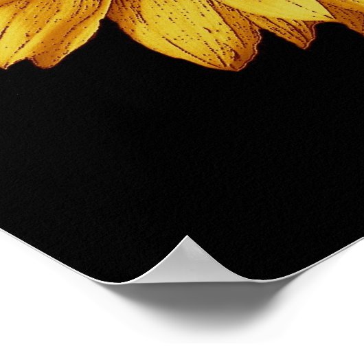 Zonnebloemen Weddenschap of Verloving Banner Poster (Hoek)