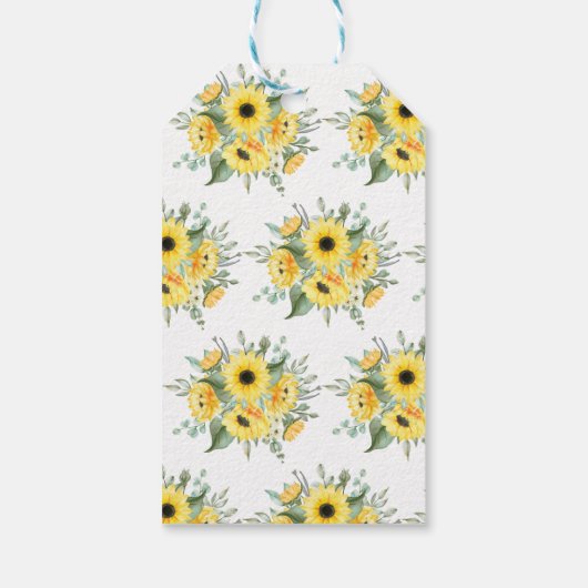 Zonnebloemen Weddenschap Welkom Favor Party Favor Cadeaulabel (Achterkant)