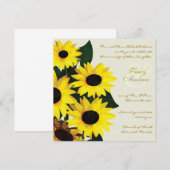 Zonnebloemen - Weddenschappen Kaart (Voorkant / Achterkant)