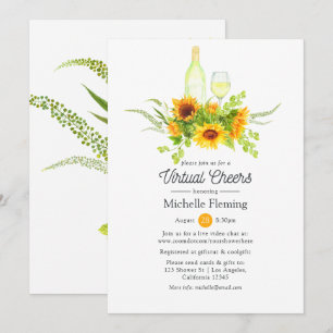 Zonnebloemen Wijntest Virtueel Vrijgezellenfeest I Kaart