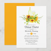 Zonnebloemen Wijntest Virtueel Vrijgezellenfeest Kaart (Voorkant / Achterkant)