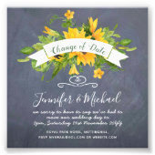 Zonnebloemen Wijziging van datum uitstelplannen no Foto Afdruk (Voorkant)