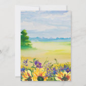 Zonnebloemen | Wild Meadow Summer Rustic Wedding Kaart (Achterkant)