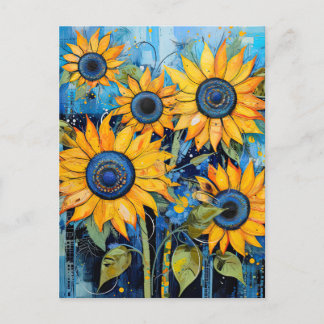 Zonnebloemen Wildbloemen Bloem Gemengde Media Desi Briefkaart