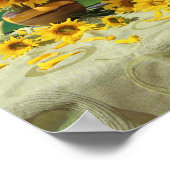 Zonnebloemen Zonnebloem Van Gogh als Poster (Hoek)