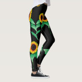 Zonnebloemen Zwarte Leggings (Rechts)