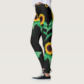 Zonnebloemen Zwarte Leggings (Links)