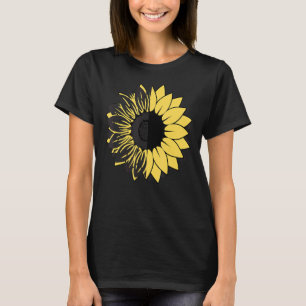 Zonnebloemenabstractie in het geel en zwart II T-shirt