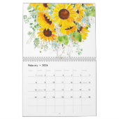 Zonnebloemenkalender 2024 kalender (Feb 2026)