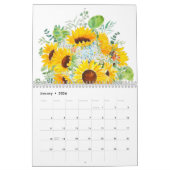 Zonnebloemenkalender 2024 kalender (Jan 2026)