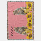 Zonnebloemenmand Deken (Voorkant Verticaal)