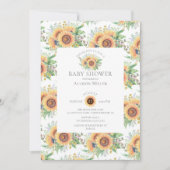 Zonnebloementuin Bloemen Baby shower Uitnodiging (Voorkant)