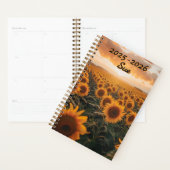 Zonnebloemenveld Zonsondergang Uitzicht Planner (Display)