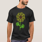 Zonnebloemfietsenfietsenkringloop, kettingstang t-shirt (Voorkant)