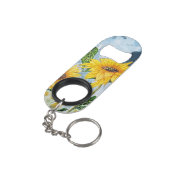 Zonnebloemflesopener Mini Flessenopener (Achterkant Gekanteld)