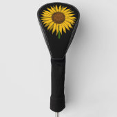 Zonnebloemgele bloem golfheadcover (Voorkant)