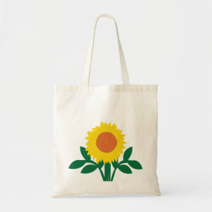 Zonnebloemgele bloem tote bag
