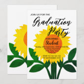 Zonnebloemgele bloemengraduPartij Kaart (Voorkant / Achterkant)