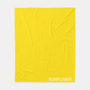 Zonnebloemgele kleurnaam fleece deken