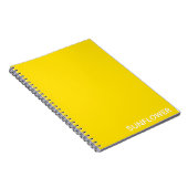 Zonnebloemgele kleurnaam notitieboek (Rechterzijde)