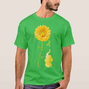 Zonnebloemgele lint olifantenkanker t-shirt