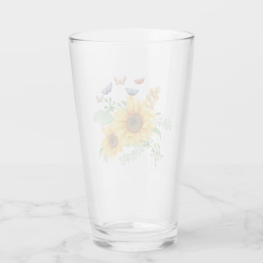 zonnebloemglas glas (Achterkant)