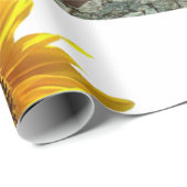 Zonnebloemgoedmatte omslagpapier cadeaupapier (Rol Hoek)