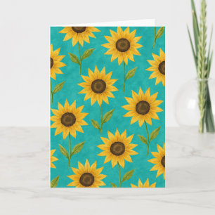 Zonnebloemgroet Kaart