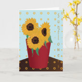 Zonnebloemgroet Kaart (Gele Bloem)