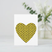 Zonnebloemhart Briefkaart (Staand voorkant)