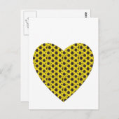 Zonnebloemhart Briefkaart (Voorkant / Achterkant)