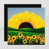 ZONNEBLOEMHEUVEL FEESTDAGENKAART (Voorkant / Achterkant)