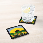 ZONNEBLOEMHEUVEL KARTONNEN ONDERZETTERS (Insitu)