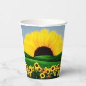 ZONNEBLOEMHEUVEL PAPIEREN BEKERS (Achterkant)