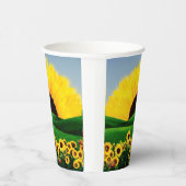 ZONNEBLOEMHEUVEL PAPIEREN BEKERS (Rechts)