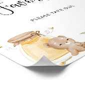 Zonnebloemhoning beer bevoordeelt poster (Hoek)