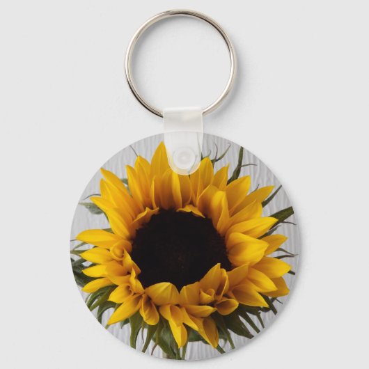 Zonnebloemhoofdring Sleutelhanger (Voorkant)