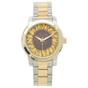 Zonnebloemhorloges Klassieke zonnebloem Wrist Watt Horloge