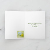 Zonnebloemige vogelkaart kaart (Binnen)