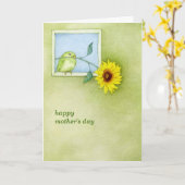 Zonnebloemige vogelkaart kaart (Gele Bloem)